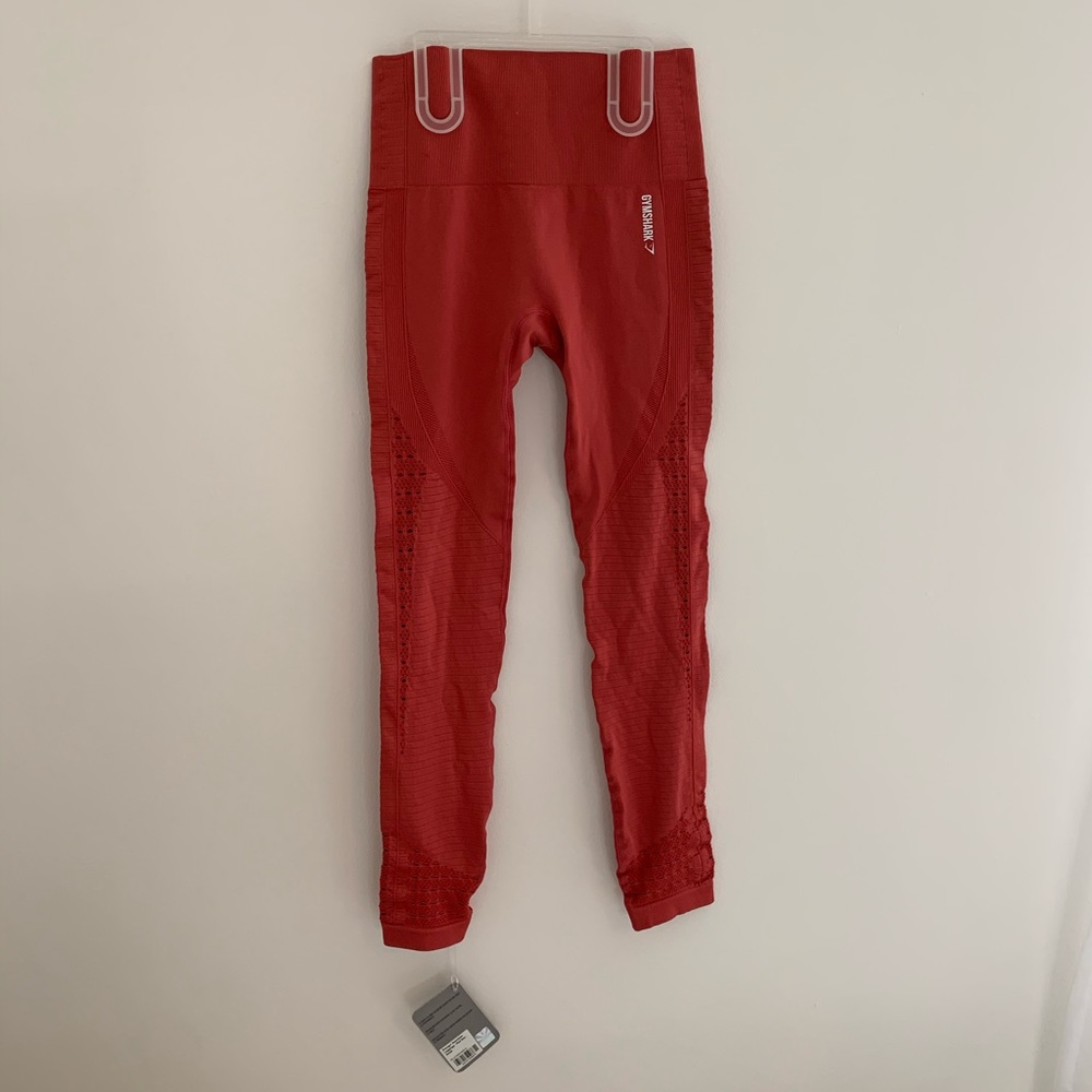 NWT Gymshark Energy Seamless Leggings- Red Sea